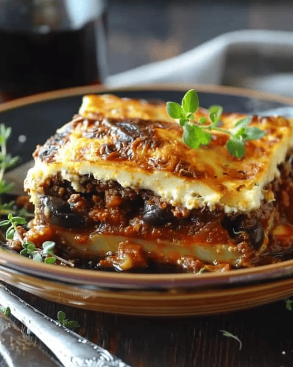 Outrageously Delicious Greek Moussaka: A Savory Twist with Turkey Bacon and Chicken Ham