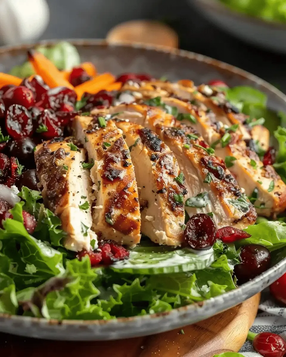 Harvest Chicken Salad with Cranberries: A Fresh, Hearty Delight