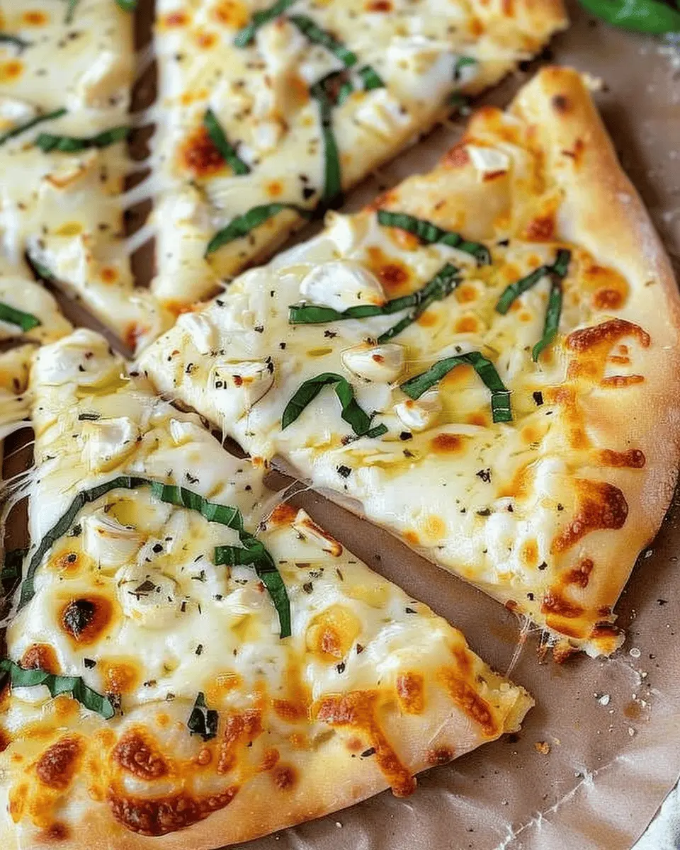 White Pizza with Garlic Pizza Sauce: Indulgent Twist with Turkey Bacon