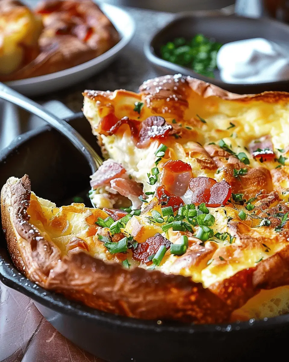 Savory Cheddar Turkey Bacon Dutch Baby: A Simple Indulgence