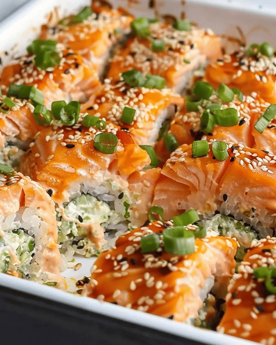 Salmon Sushi Bake