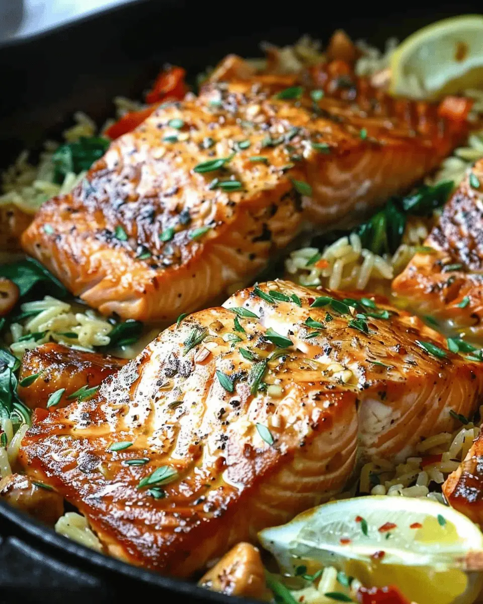 One Skillet Salmon: Easy Dinner with Turkey Bacon & Veggies