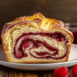 Raspberry Swirl Brioche Loaf