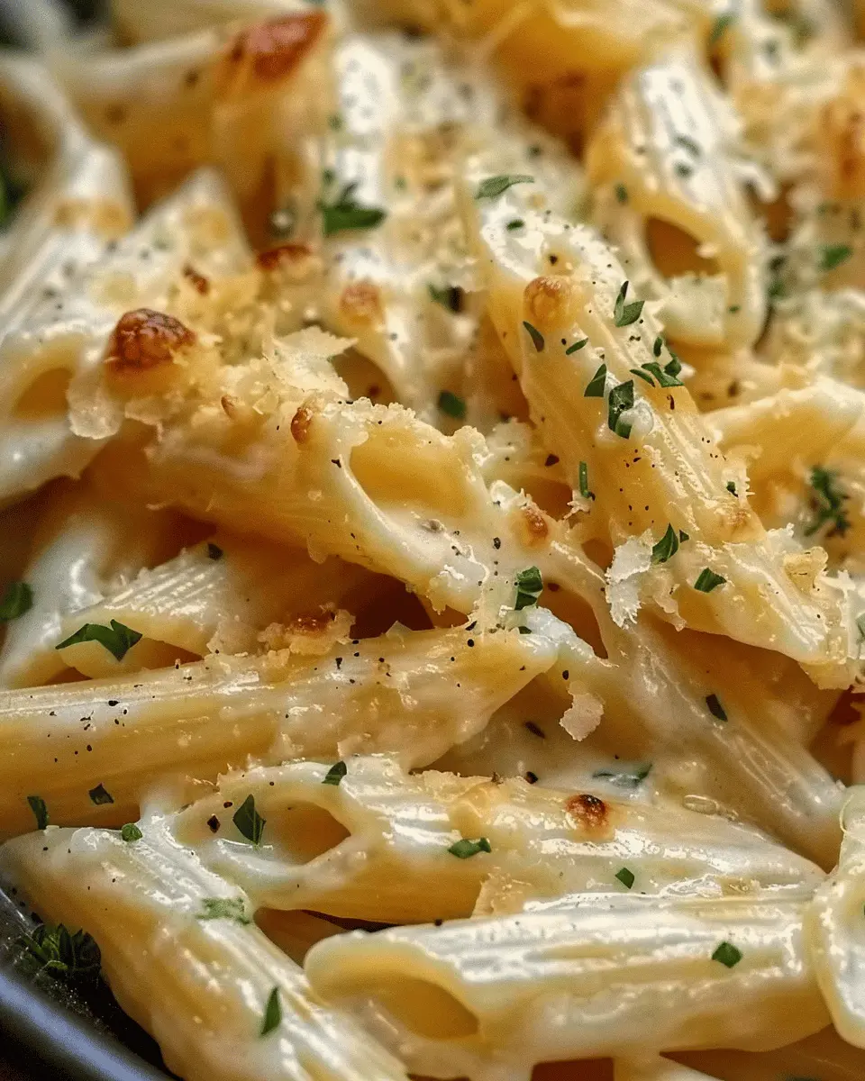 Creamy Garlic Penne Pasta with Turkey Bacon: An Indulgent Delight