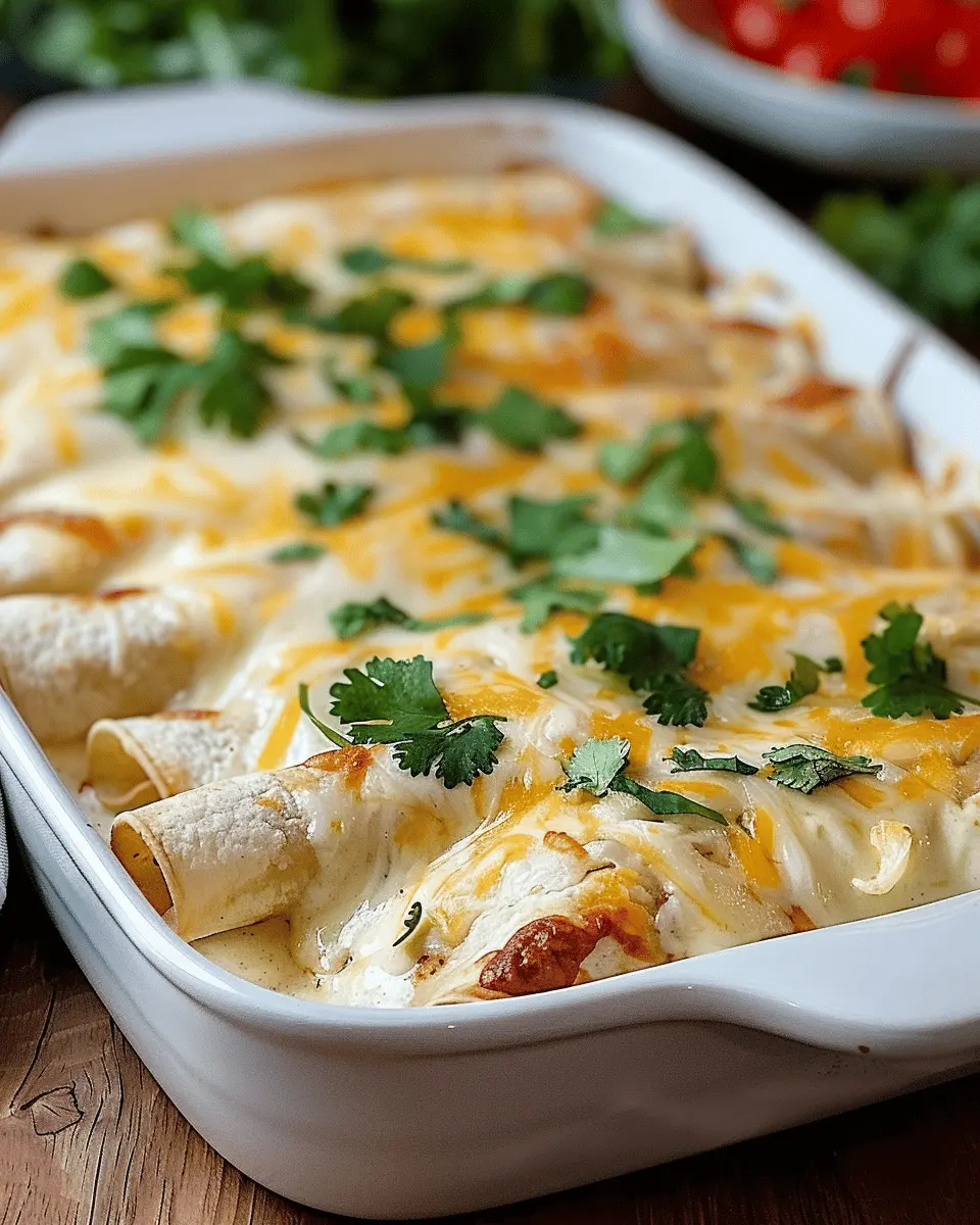 Creamy White Chicken Enchiladas: Easy Comfort Food Delight