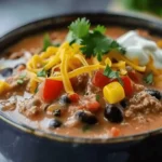 High Protein Creamy Taco Soup