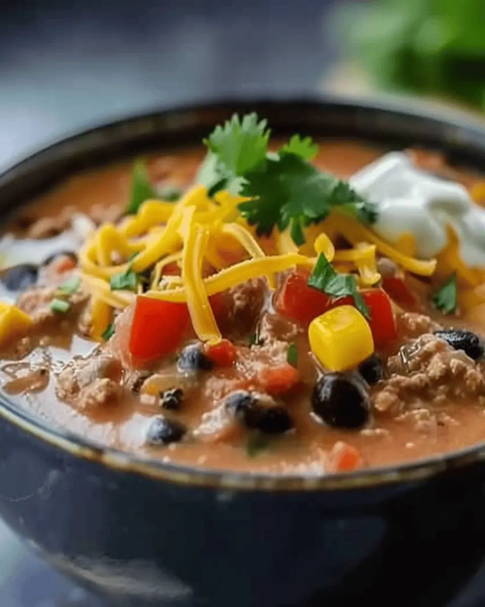 High Protein Creamy Taco Soup: Indulgent Comfort in a Bowl
