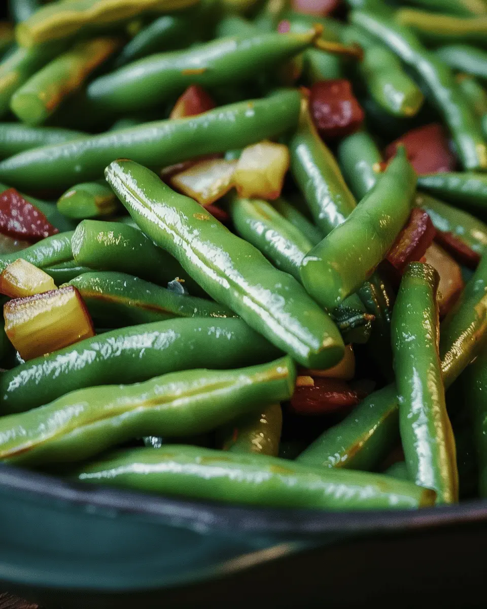 Country Ranch Green Beans with Turkey Bacon: A Healthy Twist