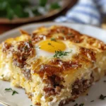 Sausage, Egg, and Cream Cheese Hashbrown