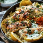 Easy Chicken Tzatziki Rice Bake