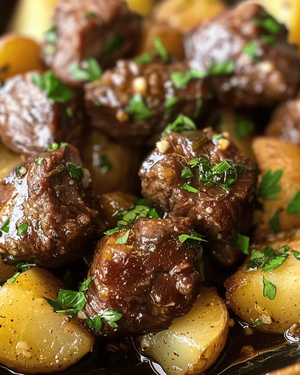 Garlic Butter Beef Bites: Easy, Savory Joy with Potatoes