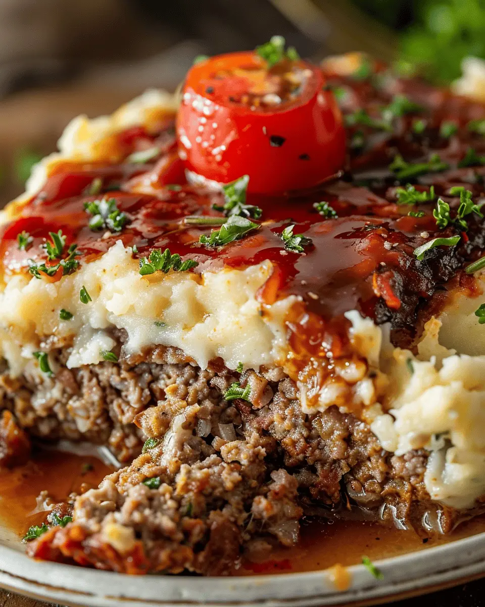 Meatloaf with Mashed Potatoes: Easy Turkey Bacon Comfort Food