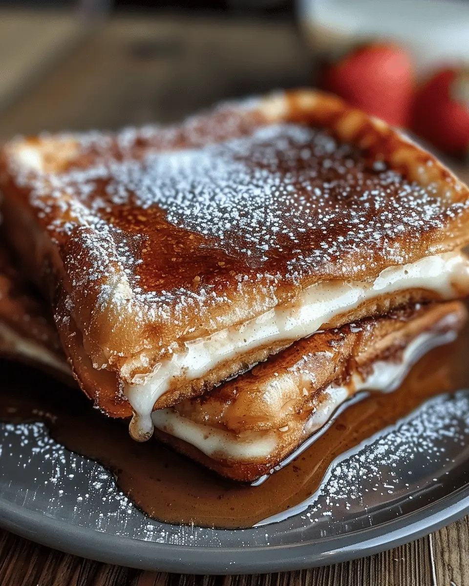 Churro Stuffed French Toast: Indulgent Breakfast Delight with Turkey Bacon