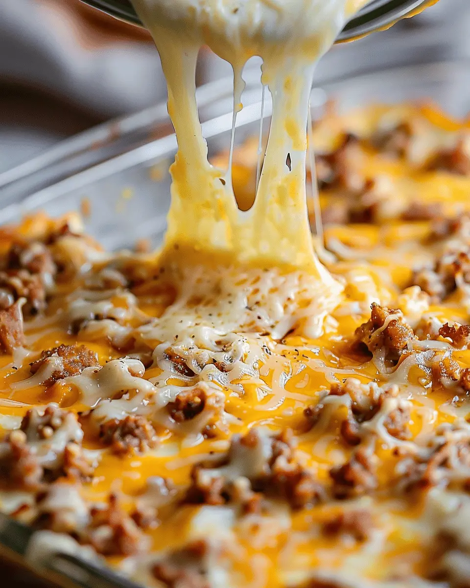 Overnight Cheesy Sausage Casserole: Easy, Indulgent Breakfast Delight