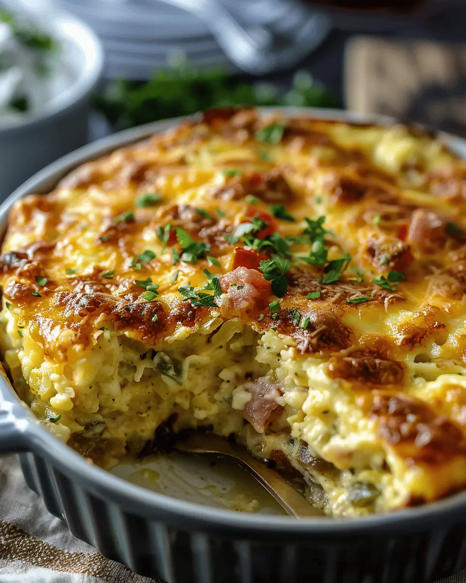 Farmer’s Casserole: A Hearty, Comforting Meal with Turkey Bacon and Chicken Ham