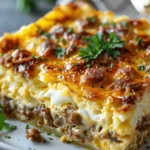 Sausage, Egg, and Cream Cheese Hashbrown Casserole