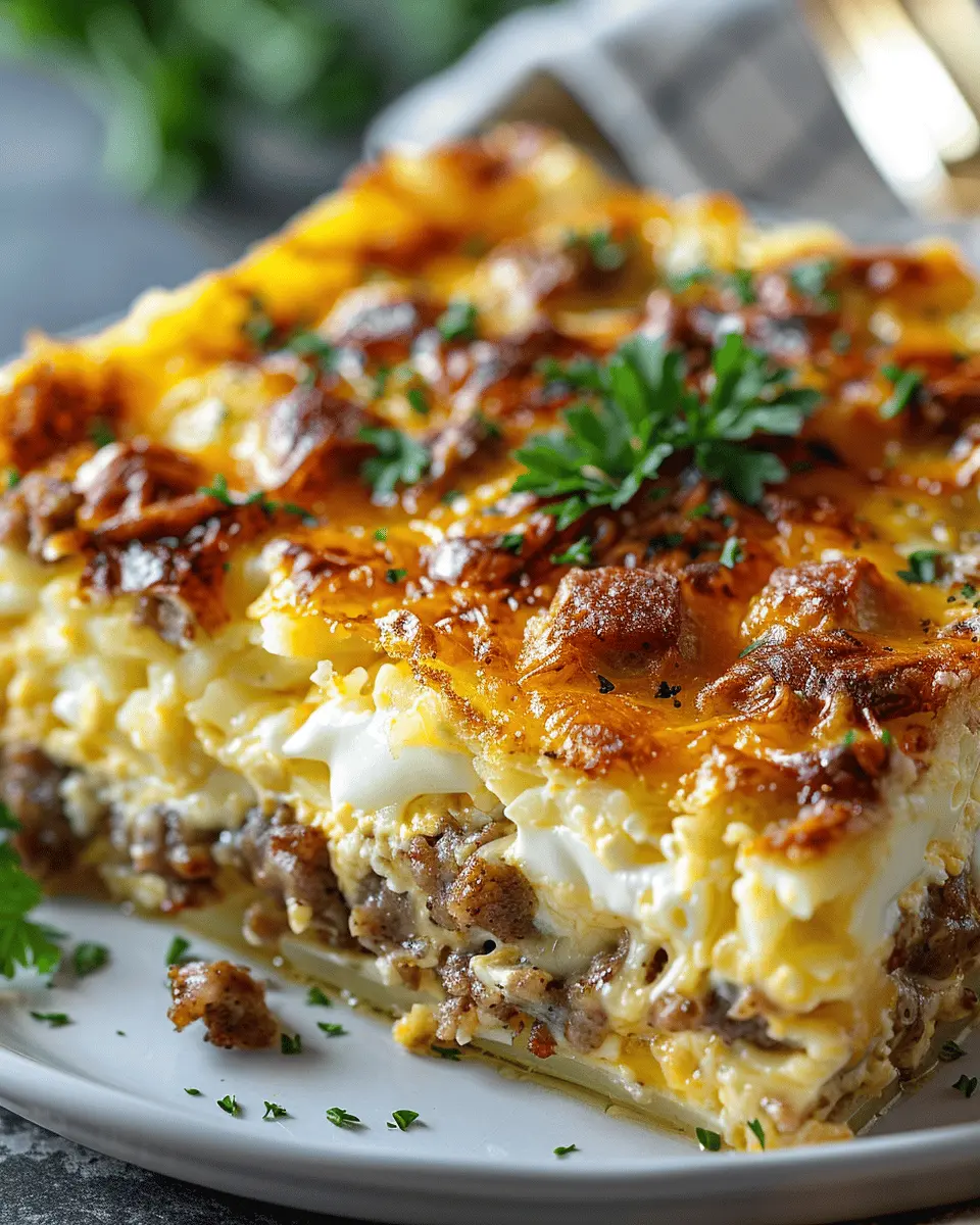 Sausage Egg Cream Cheese Hashbrown Casserole: Easy Comfort Food