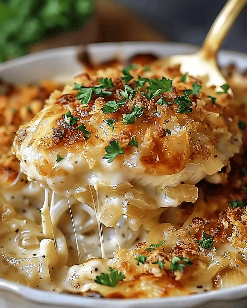 Comforting French Onion Chicken with Turkey Bacon Delight