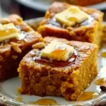 Pumpkin Cornbread with Cinnamon Honey Butter