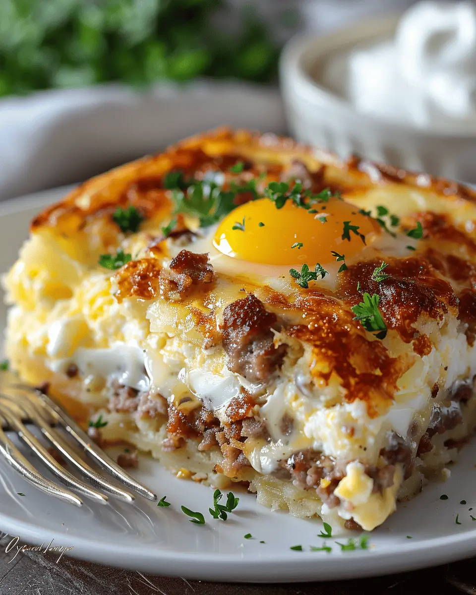 Sausage Egg Cream Cheese Hashbrown: Easy Comfort Food Delight