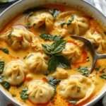 Easy Thai Coconut Curry Dumpling Soup