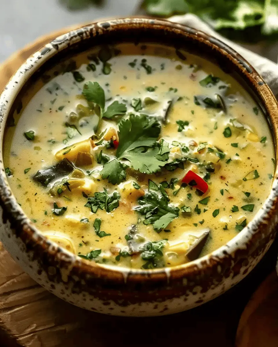 Mouthwatering Roasted Poblano Soup: Easy Comfort Food Delight