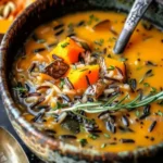 Vegan Pumpkin Wild Rice Soup