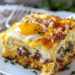 Sausage, Egg, and Cream Cheese Hashbrown