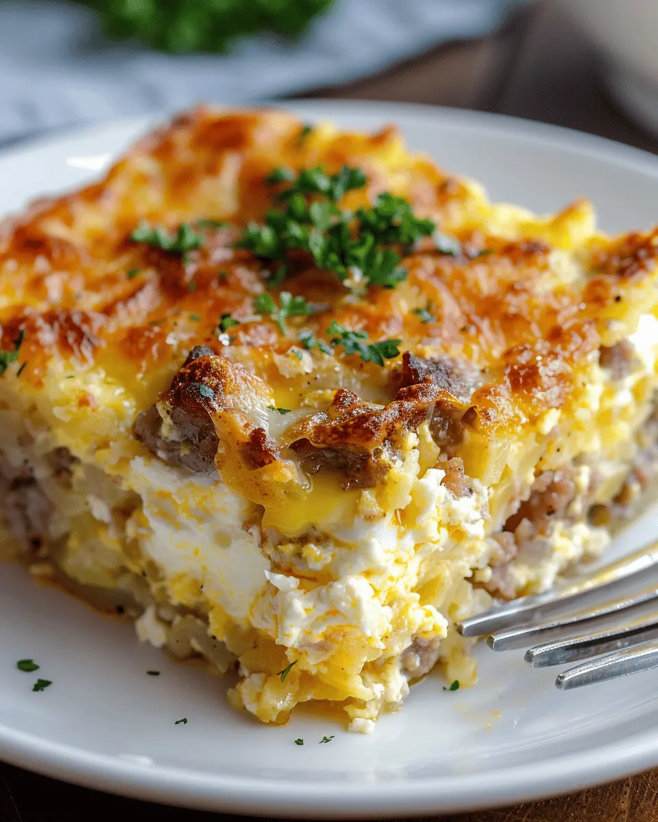 Sausage Egg Cream Cheese Hashbrown Casserole: The Best Comfort Dish