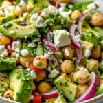 Chickpea Feta Avocado Salad