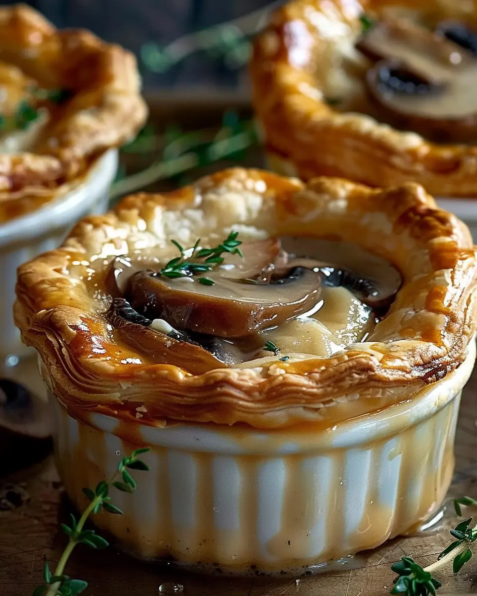 Mini Mushroom Gruyère Pot Pies: A Cozy Indulgent Delight