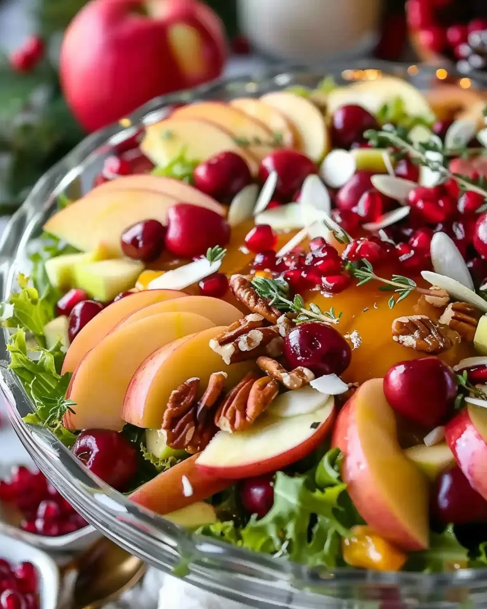 Sweet Christmas Apple Salad: Easy Festive Delight with Turkey Bacon