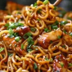 Sticky Garlic Chicken Noodles