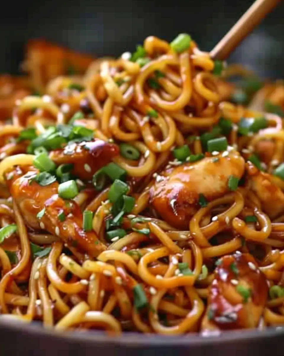 Sticky Garlic Chicken Noodles: Easy Comfort Food Delight