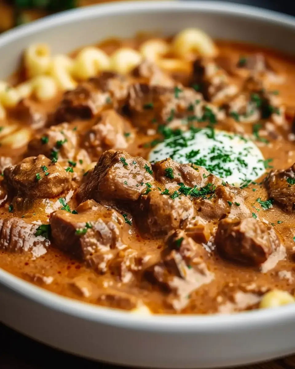 Creamy German Goulash: An Indulgent Twist with Turkey Bacon