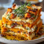 Layered Sweet Potato Butternut Squash Carrot Lasagna