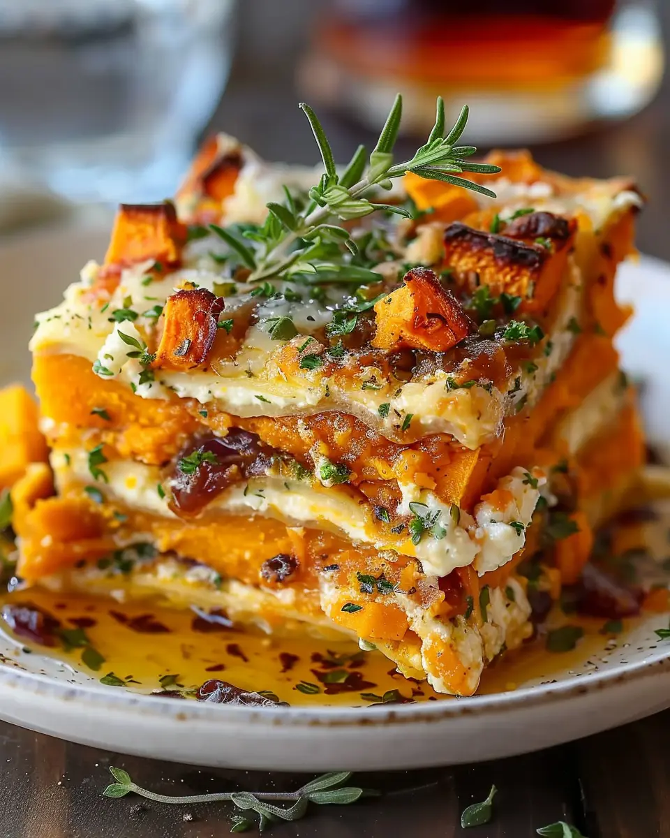 Layered Sweet Potato Butternut Squash Carrot Lasagna Delightful Recipe