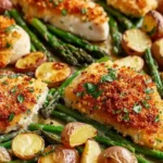 Parmesan Crusted Chicken Sheet Pan Dinner