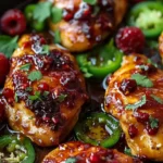 Sweet and Spicy Jalapeno Raspberry Chicken