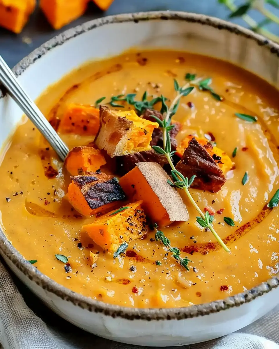 Roasted Italian Sweet Potato Soup: A Cozy, Healthy Delight