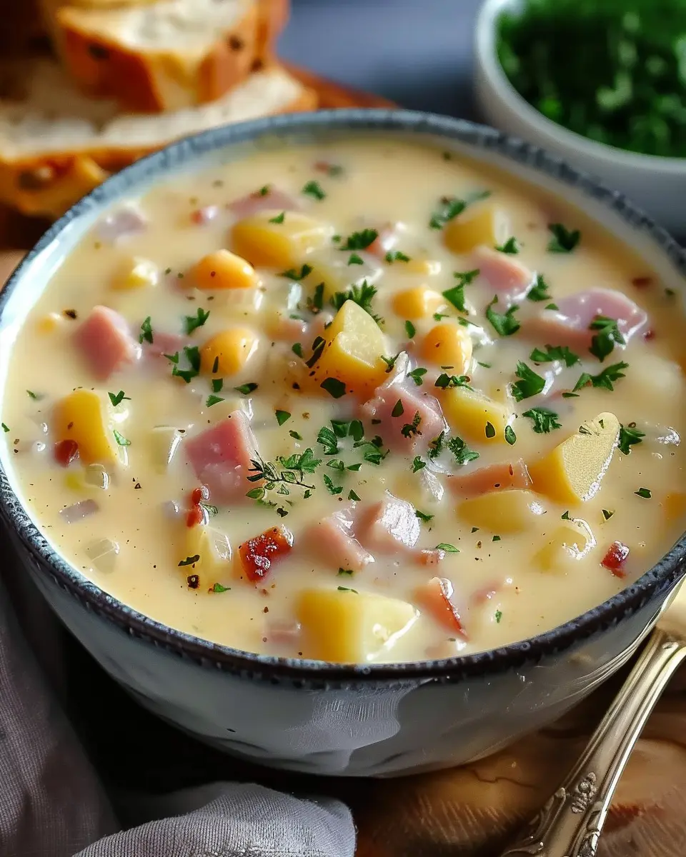 Creamy Cheesy Chicken Ham Chowder Recipe You’ll Love