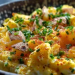 Cheesy Potato Egg Scramble
