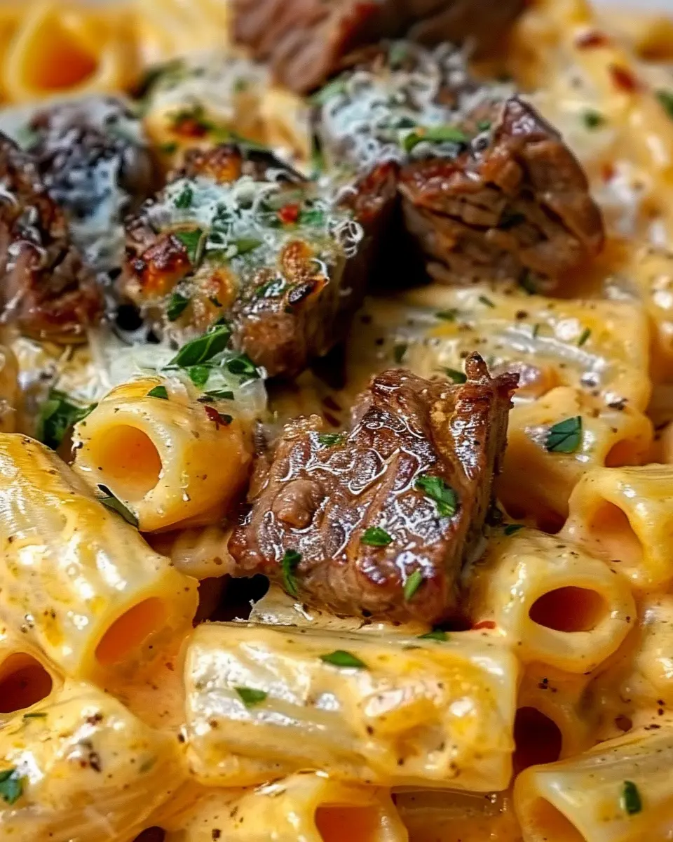 Cajun Steak Tips: Easy Cheesy Rigatoni Parmesan Delight