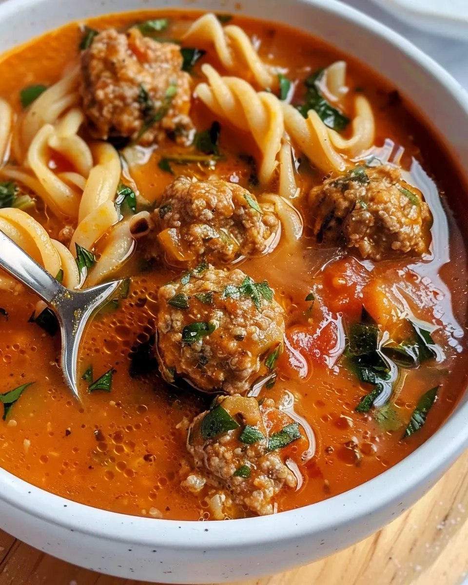 Meatball Soup: Indulgent Comfort with Turkey Bacon and Chicken Ham