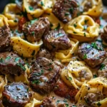 Cracked Garlic Steak Tortellini