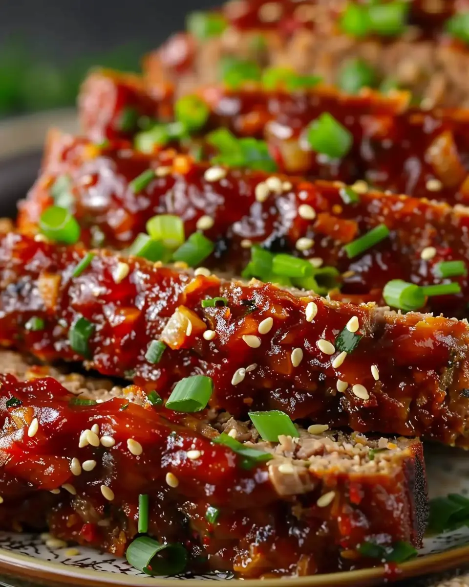 Asian-Inspired Korean Meatloaf with Turkey Bacon and Chicken Ham