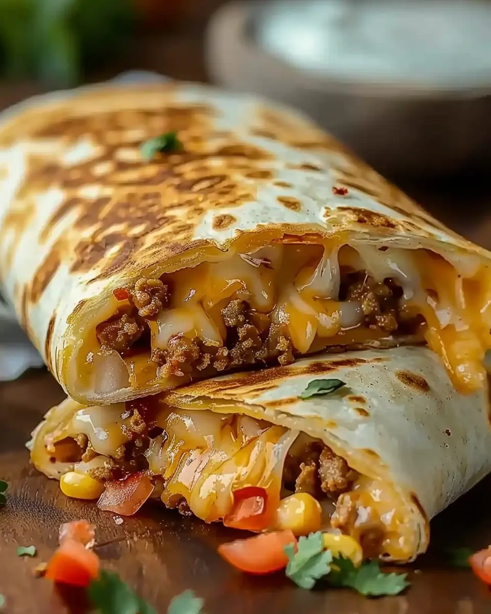 Irresistible Easy Grilled Cheese Burrito with Turkey Bacon Delight