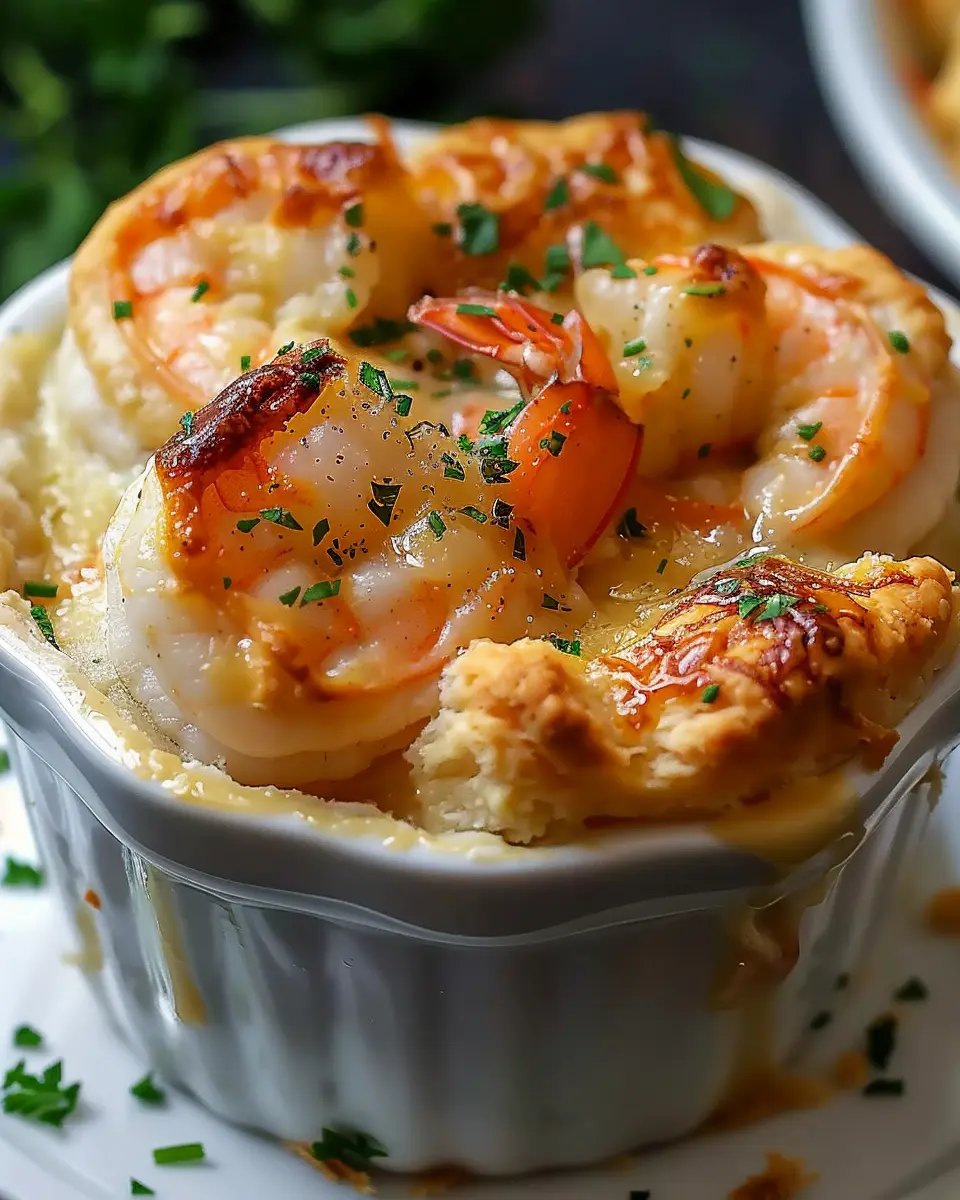 Shrimp &amp; Lobster Cheddar Bay Biscuit Pot Pie: A Comforting Delight