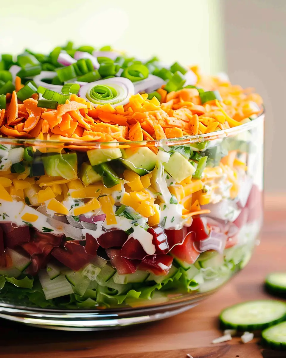 7 Layer Salad with Turkey Bacon and Chicken Ham: A Fresh Twist