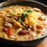 35-Minute White Cheddar Apple Chicken Chili